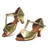 Women's Latin Dance Shoes Satin Ballroom Performance Dance Shoes 5 Color