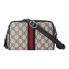 Gucci Ophidia GG Supreme Canvas Camera Bag Beige Navy Blue Web Stripe Daily Travel 517350-96IWN-4076