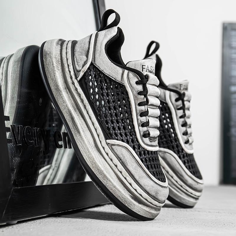 Little white shoes 2025 summer new thick-soled heightening shoes comfortable fashion casual versatile breathable thin trend board shoes