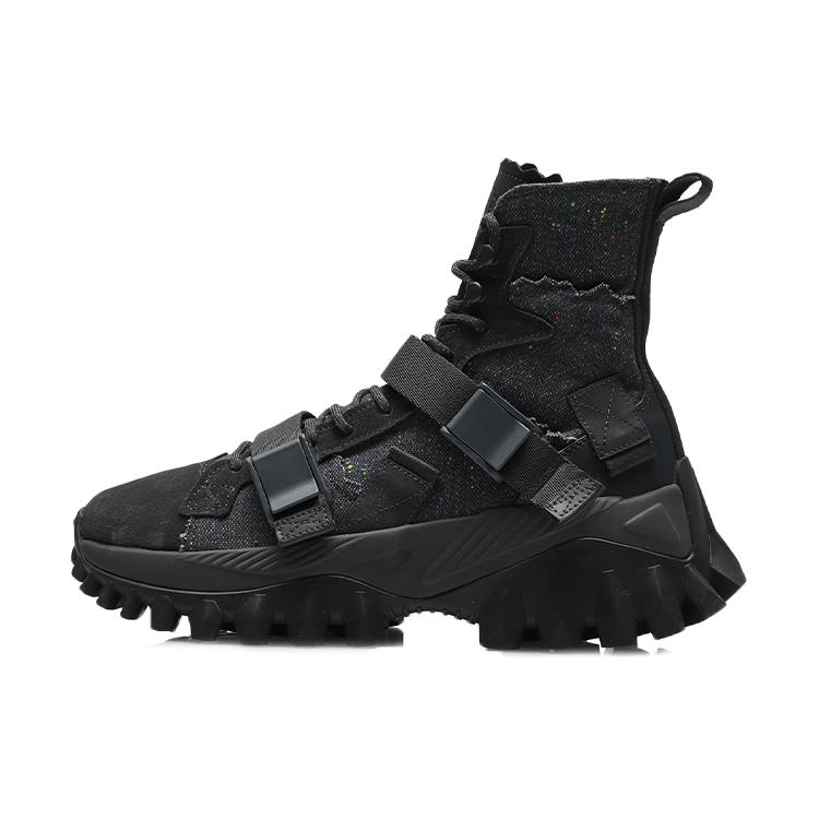 

Новые мужские повседневные кроссовки LiNing CF Cushioning с высоким верхом, противоскользящие, износостойкие, с покрытием, черные AGLQ175-3 41