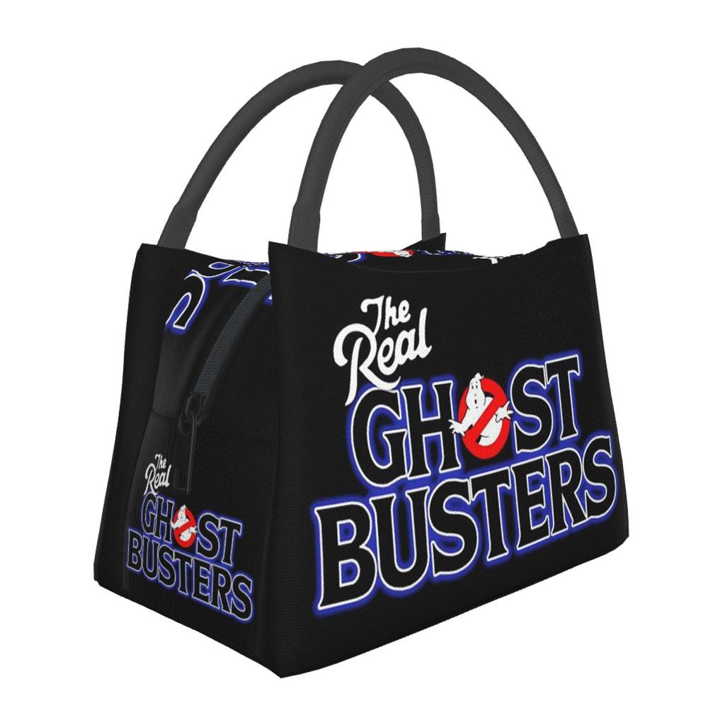The GhostBusters Logo Pattern Insulated Lunch Bag for Women Picnic Storage Food Boxes Container Cooler Thermal Lunch Box Tote