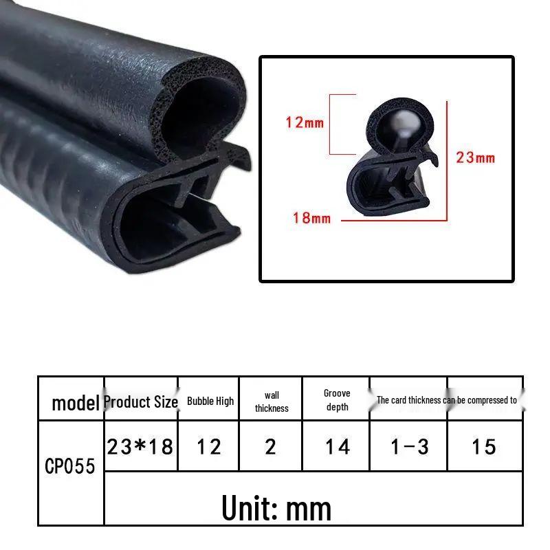 High-Temperature Resistant U-Shaped Rubber Sealing Strip for Dustproofing Electrical Cabinets and Car Doors