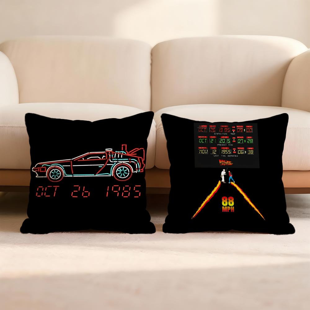 B-Back To The F-Future Cushion Cover Premium Comfort Reversible Pillow Cove -Two in One Design for Any Room & Car Interior