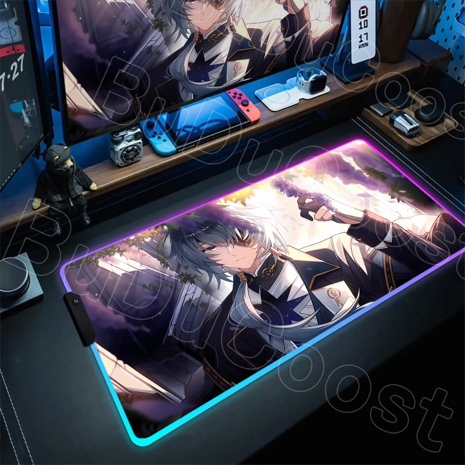 

HD Print Honkai Star Rail Phainon Mydei Anaxa Computer Mouse Pad RGB Mousepad Office Game Keyboard Desk Mats Xxl Large Mause Pad RGB600x300x3mm