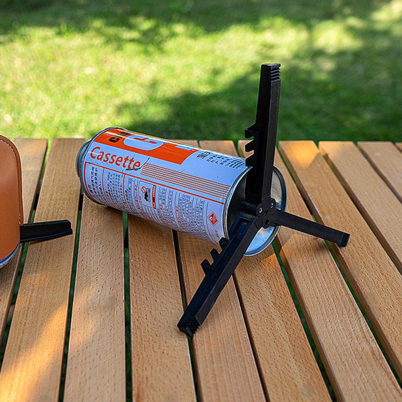 Portable Foldable Gas Bottle Tripod Stand Outdoor Camping Gas Tank Bracket Foldable Canister Tripod Stand Base For Gas Cartridge