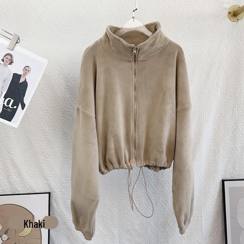 

Женская модная спортивная куртка с толстой флисовой подкладкой для осени и зимы Large