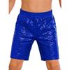 Boys Jazz Dance Stage Performance Costume Shiny Sequins Shorts Elastic Waistband Soft Lining Pockets Comfort Fit
