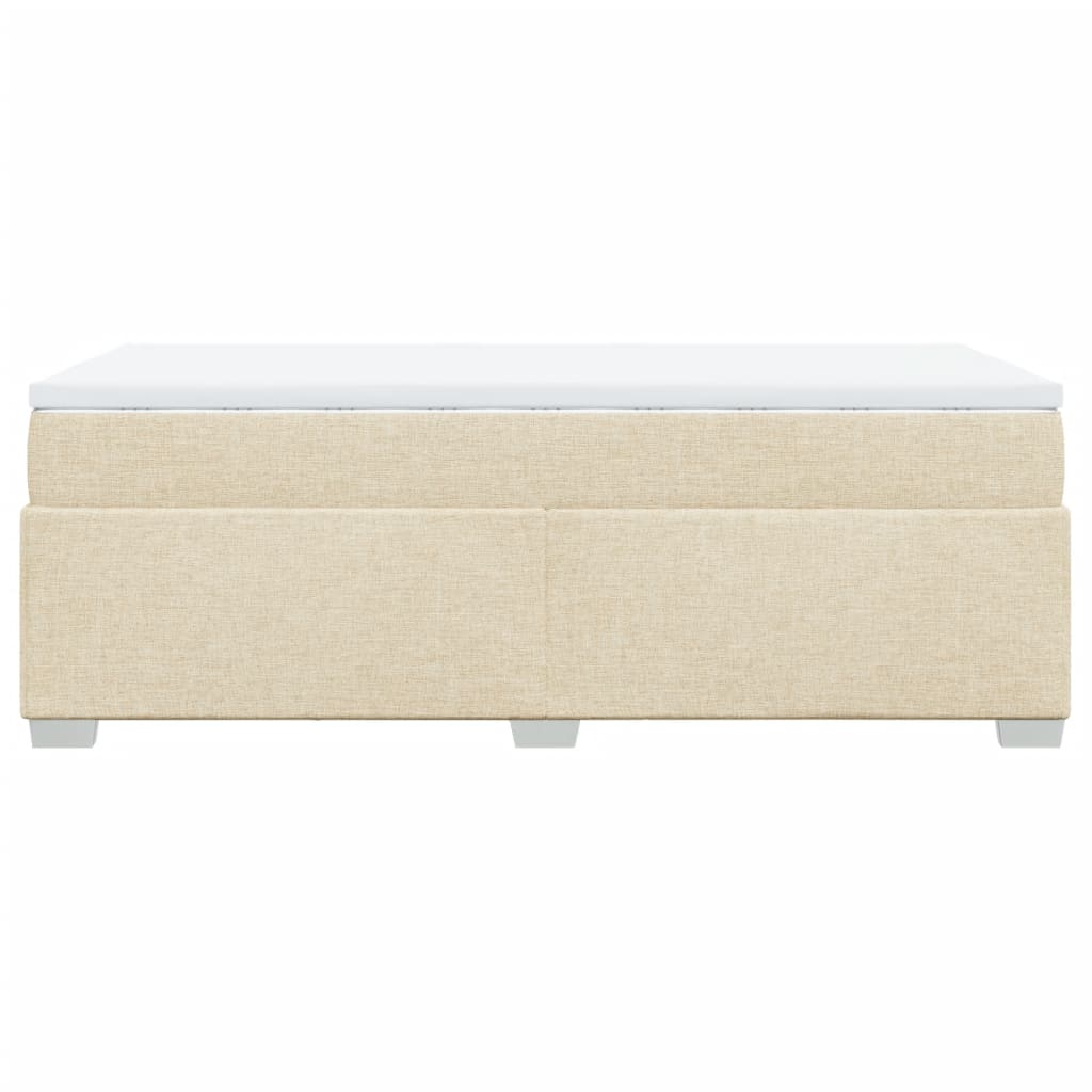 Vidaxl Continental Bed with Mattress, Cream, Fabric, 90X200 Cm