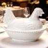 Candy Dish Bowl with Chicken Lid for Small Item Storage, Shelf Styling, Sideboard Placement and Entryway Use in Living Room or Dining Room