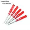 Red Crystal Handle 2.5mm Phillips Screwdriver - Transparent Mini Toy Disassembly Tool