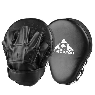 GROOFOO Boxing Punching Punching Martial Kick Mitts Mitts, Gloves, Arts, Karate, Taekwondo, (Black)