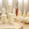 Candle Plastics PC Mold Aromatherapy Candle Making Mold Temperature Range: -30°C To 200°C DIY Cylindrical Geometric Candle Mold