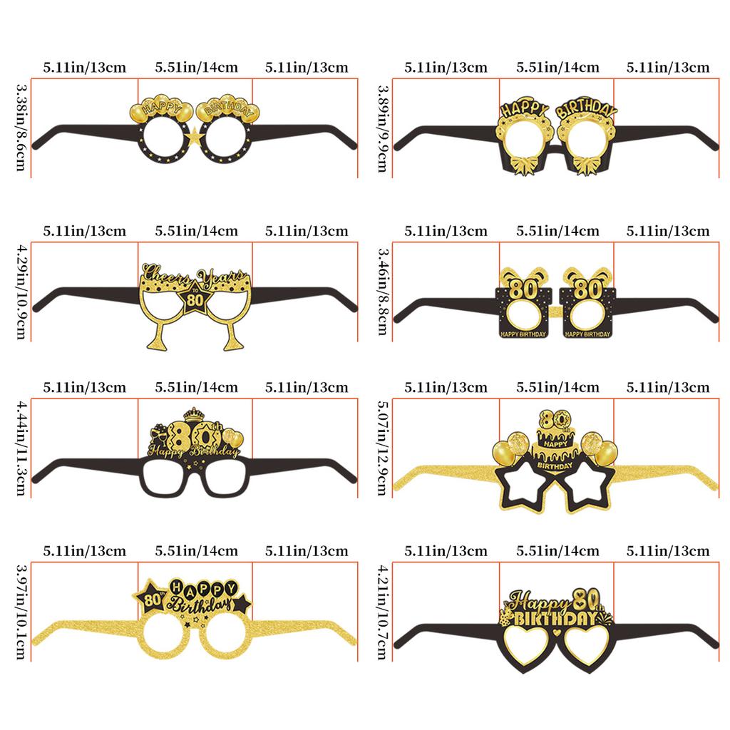 18-80 Narozeninová párty dekorace brýle, Narozeninová párty převleky foto rekvizity Vlastní