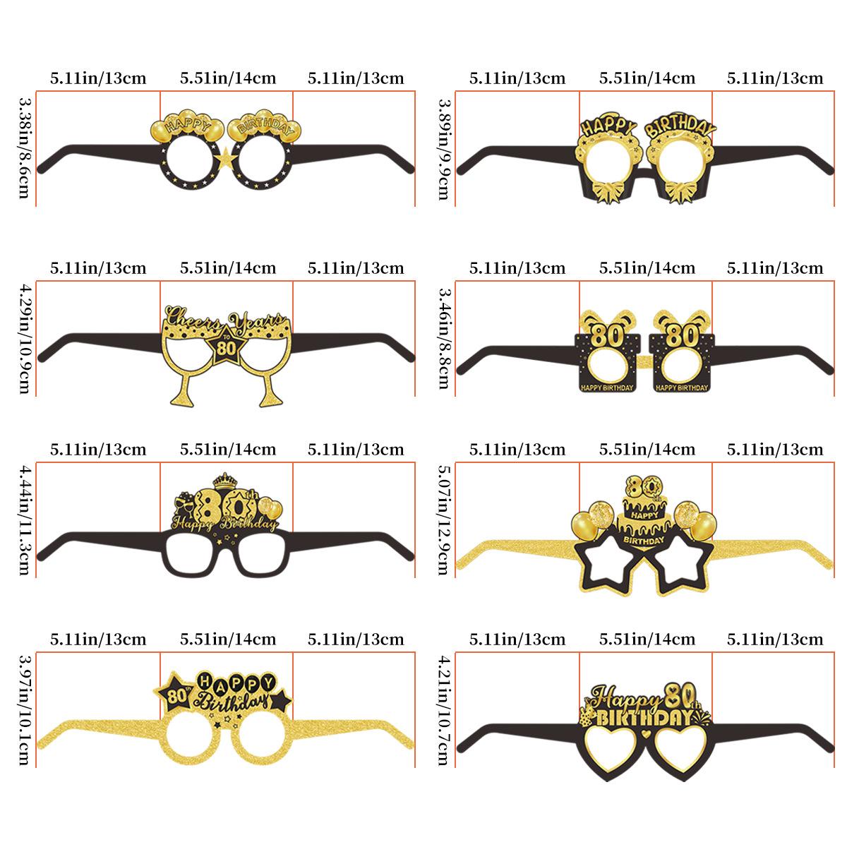 

Очки для украшения на вечеринку в честь 18-летия, Реквизит для фотосессии для переодевания на вечеринку в честь дня рождения, На заказ 8 packs