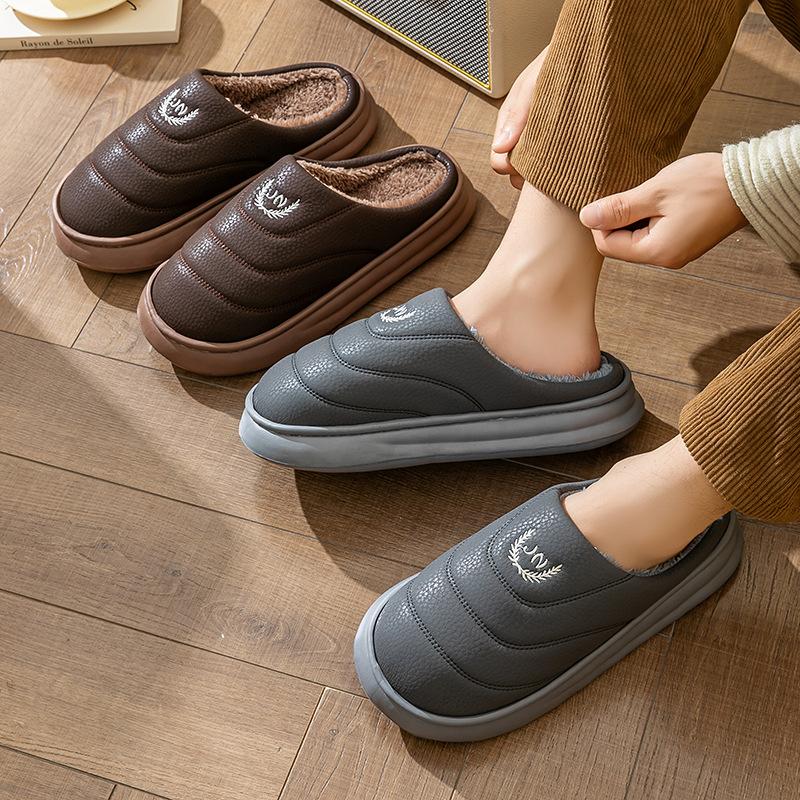 Bawełniane kapcie bardzo dużego rozmiaru gruba podeszwa antypoślizgowe kapcie jesień i zima ciche domowe odporne na zużycie bawełniane buty