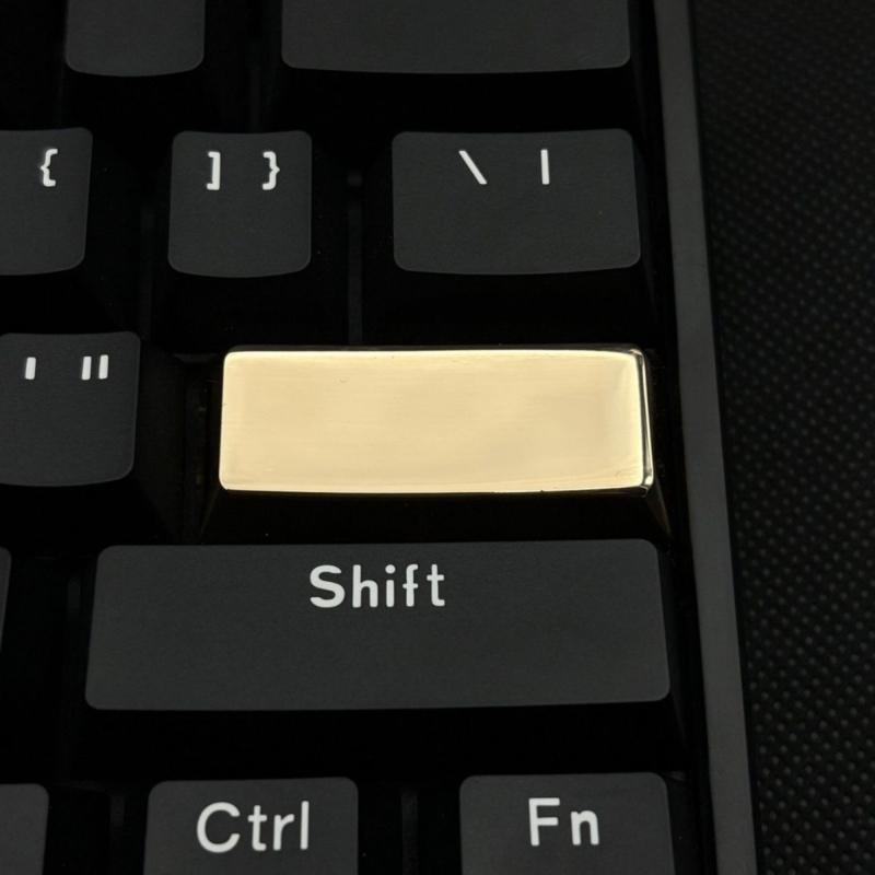 Zinc Alloy 2.25U Enter Keycap Original Height, Scratch Resistant Metal Finish Keycap for Mechanical Keyboards Switches