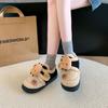 Warm outer wear beanie shoes new winter ugly cute ladies cute Velcro kapibara capybara cotton shoes