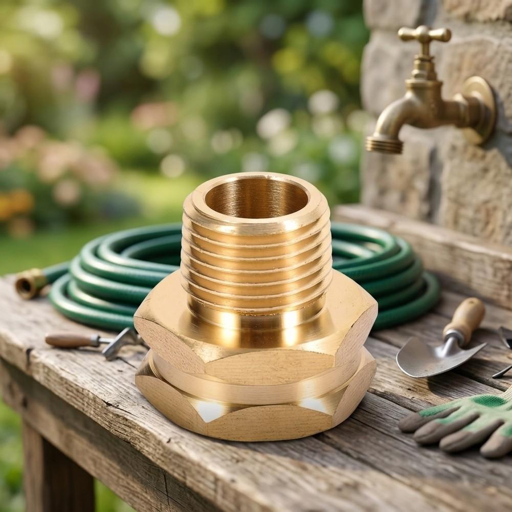 Brass Garden Hose Adapter 3/4 GHT Female To 1/2 NPT Male Connector Leak Proof Fitting For Garden Irrigation Pipe Adapter