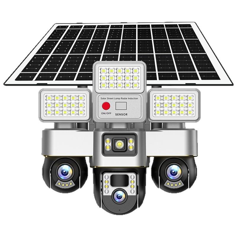 P30 V380 Solar 4G Wireless Camera: Three-Lens, Three-Screen, Low Power Consumption Yard Monitor.