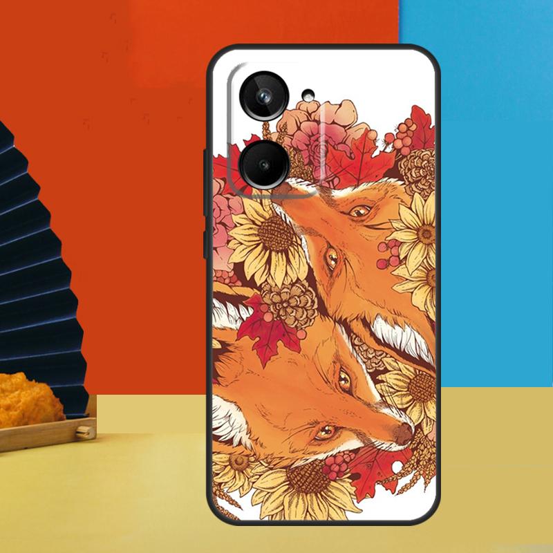 Autumn Leaves Fall Fox Pumpkin For Realme 12 Pro Plus 11 10 9 C55 C53 C51 C30 C31 C33 C35 C11 C25s C21Y GT Neo 5 GT3 Case