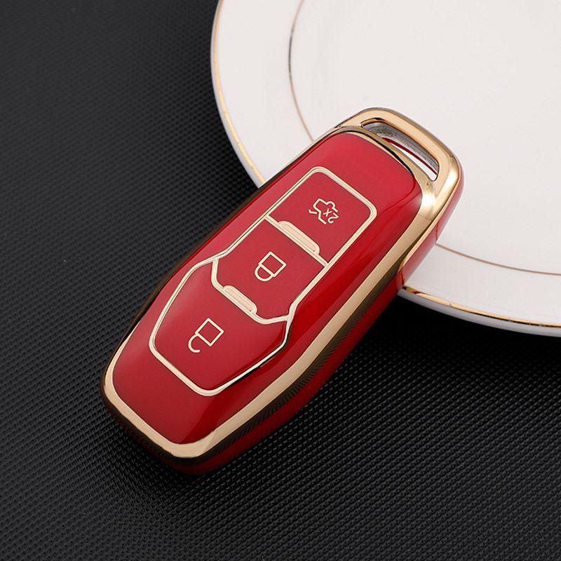 Gold Edge Car Key Case for Ford Edge, Mondeo, Taurus, Explorer, Mustang