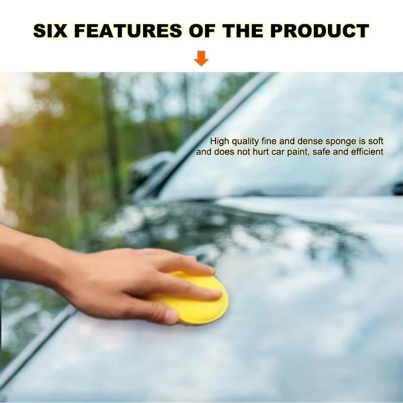 12pcs Car Wash Pad Foaming Applicator High Density Round Sponge For Car Detailing Automotive Cleaning Polishing Waxing Sponge