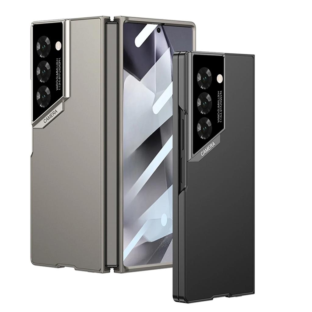 Camera Hole Protection AG Silky Ultra Thin Phone Case with Tempered Glass Film for Samsung Galaxy Z Fold 7 Fold7 Cover