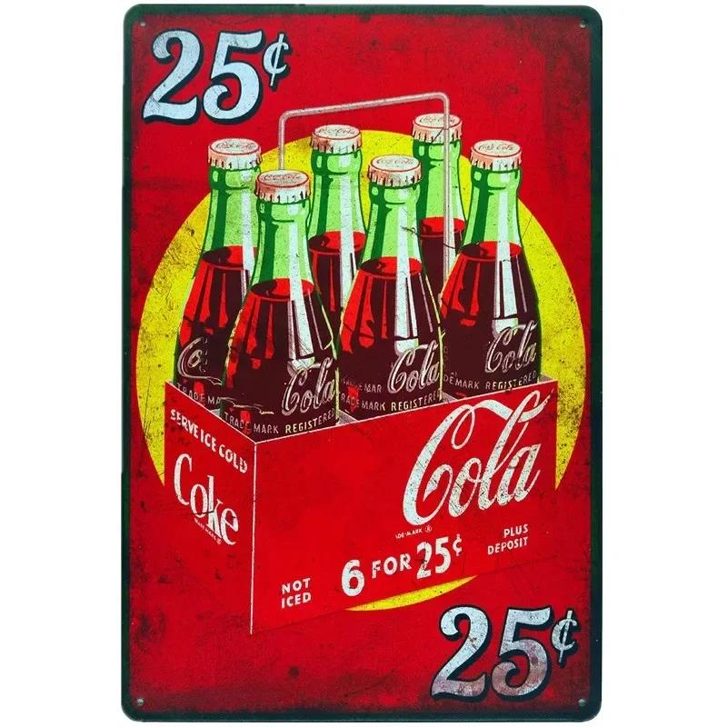 Vintage Metal Tin Signs Decor Retro Plaque Drinks Art Wall Posters for Kitchen Bar Pub Club Man Cave
