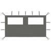 VidaXL Gazebo Side Wall with Windows Side Wall for Reception Tent Garden Pavilion Terrace Outdoor 4x2 3070423