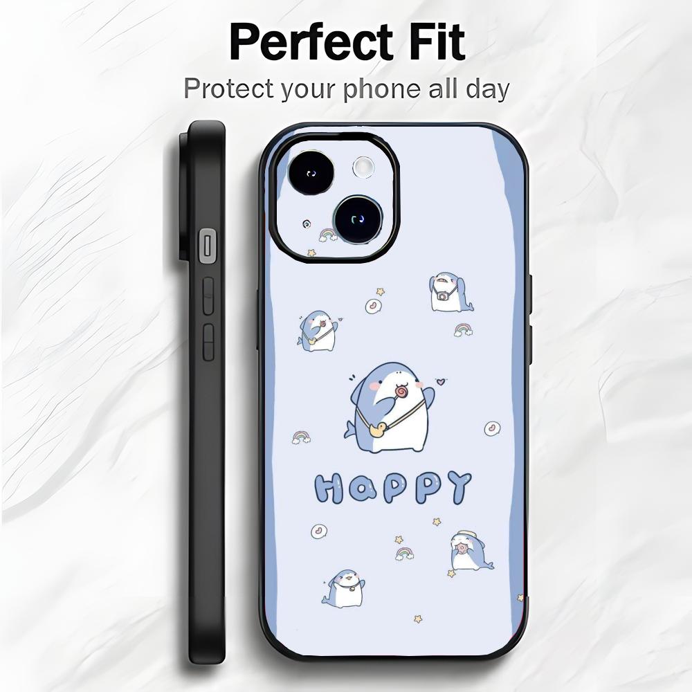 Cartoon Cute Shark Sea Art Phone Case Phone Case Soft Packaging Lightweight For iPhone17 16 15 14 13ProMax