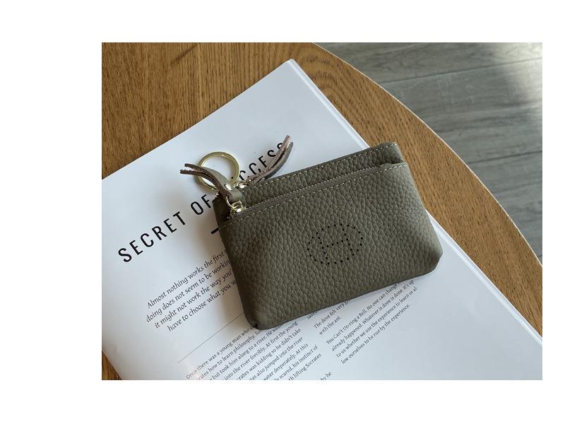 2025 Women's Genuine Leather Coin Purse: Exquisite High-End Compact Wallet with Zipper