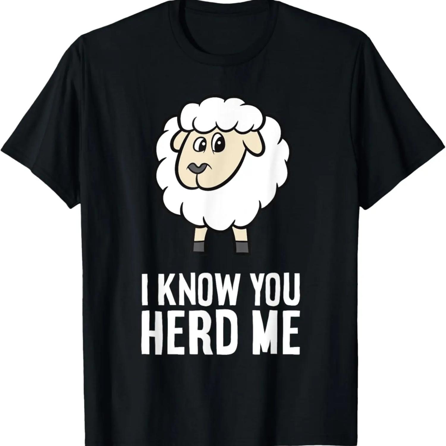 Sheep - I Know You Herd Me Funny Sheep T-Shirt S чёрный
