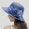 Hat female summer straw woven single flower small fragrant wind Japanese big brim sun hat travel sun hat ins wind straw hat