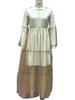2025 Summer European & American Women's V-Neck Mesh Puff Sleeve See-through Maxi Dress
