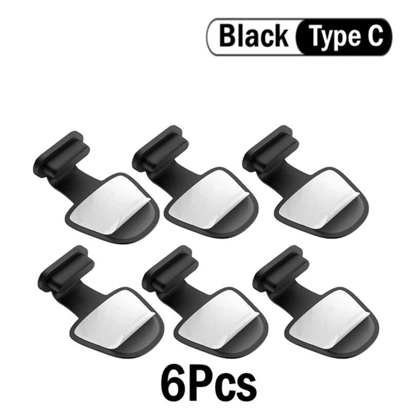 6PCS Charging Port Anti-Dust Dirt Dust Plug For iPhone Samsung USB Type-C Port Protector Silicone Dustplugs Cover Anti-Lost Cap