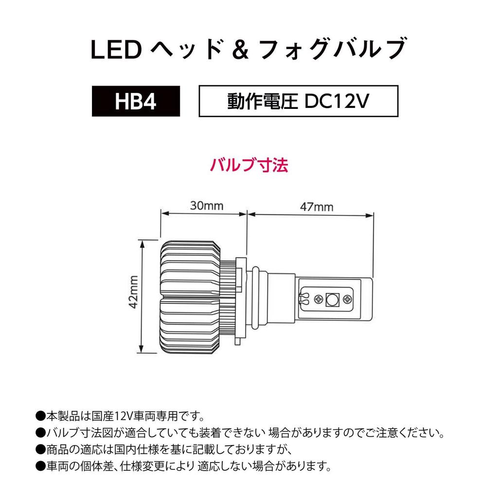 VALENTI LED Headlamp and Fog Lamp HB4 6000K 3300lm