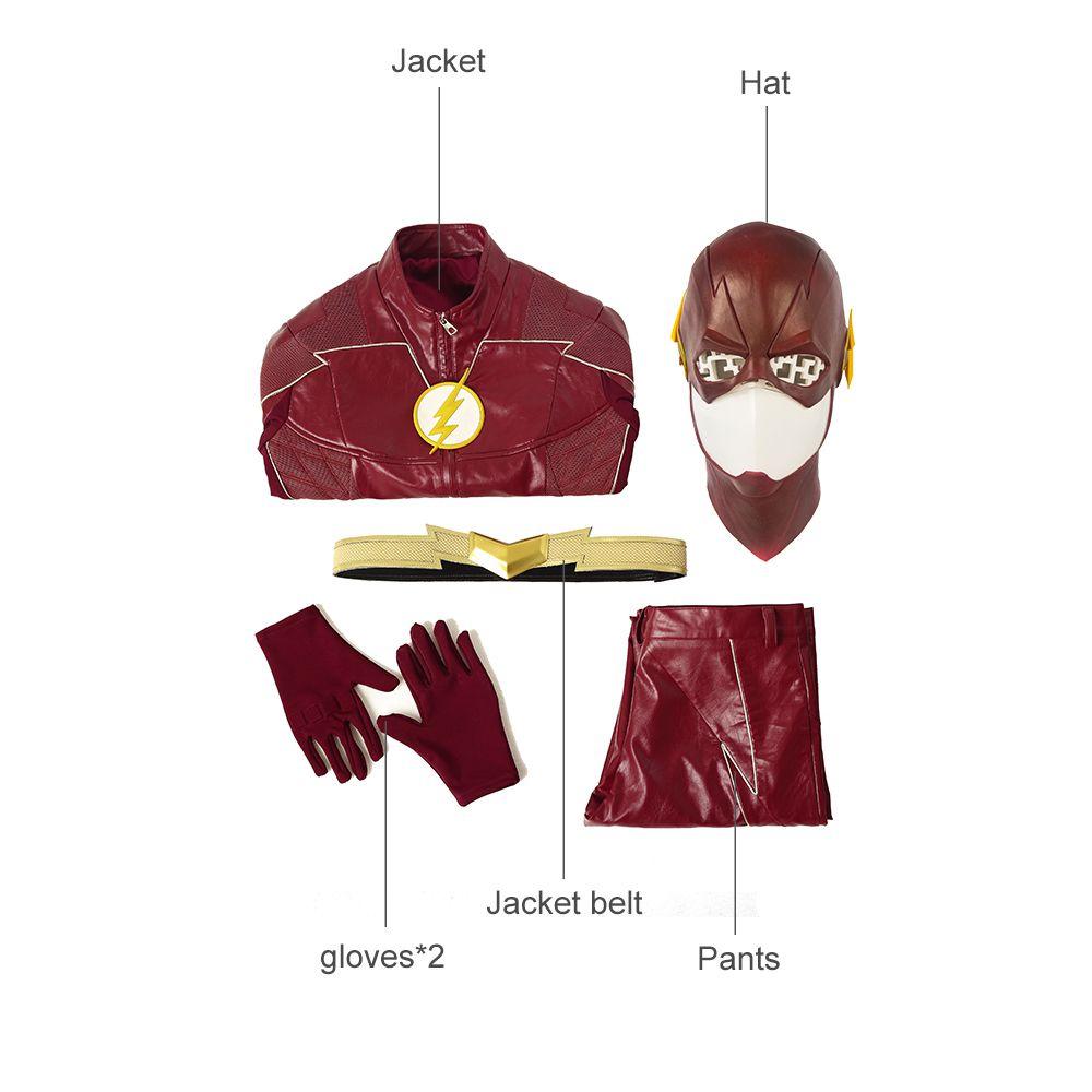 The Flash Season 4 Cosplay Barry Allen Costume Premium Quality Fancy Dress Men Halloween