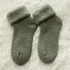 Women’s Extra Thick Fleece-Lined Terry Wool Socks - Warm, Cold Resistant Mid-Calf Snow Socks