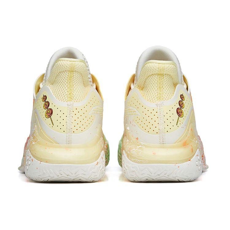 Anta Shock Wave 4 Abrasion Resistant Slip Resistant Low Top Performance Basketball Shoes Men's White Multicolor 112231106-13
