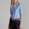 Polo Ralph Lauren Striped Color Block Single Breasted Casual Long Sleeve Shirt Women Shirts Blue 211633498-004