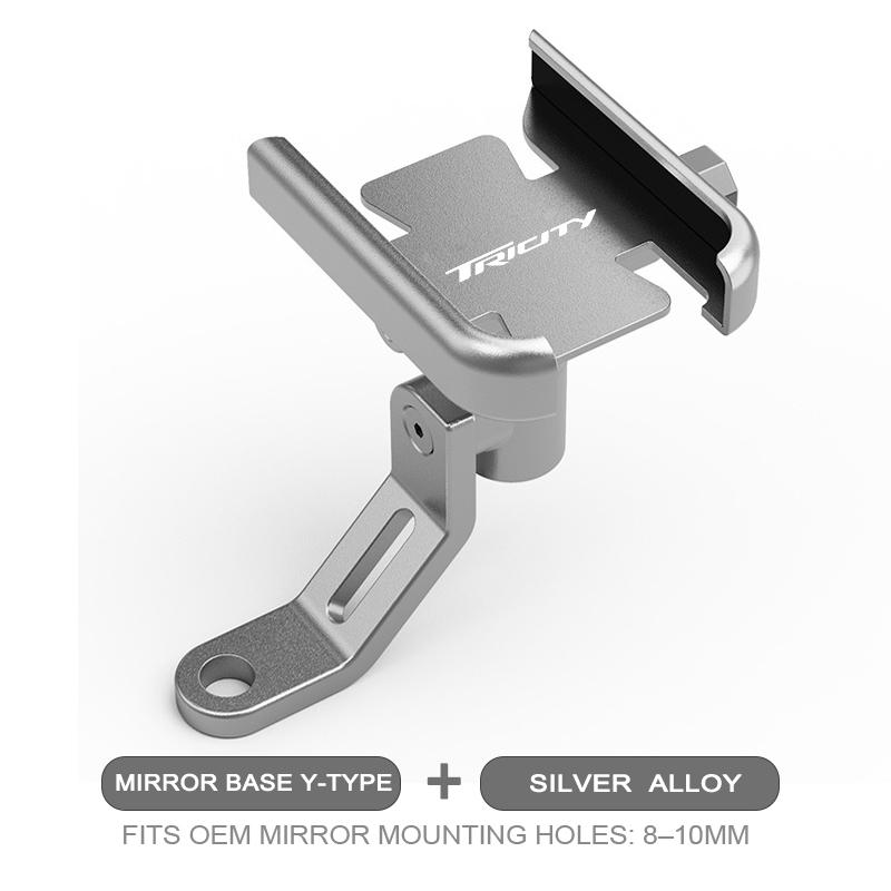 Alloy Motorcycle Cell Phone Support Bracket Mirror Mount Navigation Stand For Tricity 125 155 Tricity 300 Tricity125 Tricity155