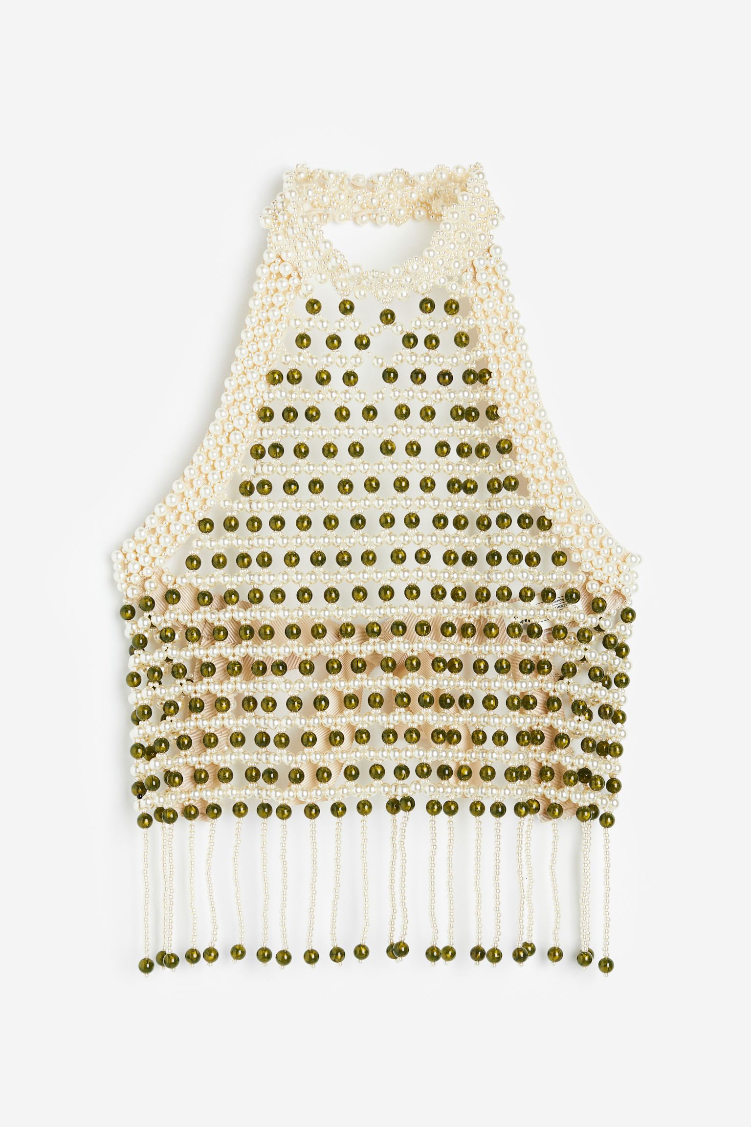 

Топ с вырезом халтер из бисера