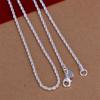 Fashion Unisex Silver Plated Twisted Rope Chain Necklace Delicate Trendy Temperament Classic Jewelry Gift for Women And Girls