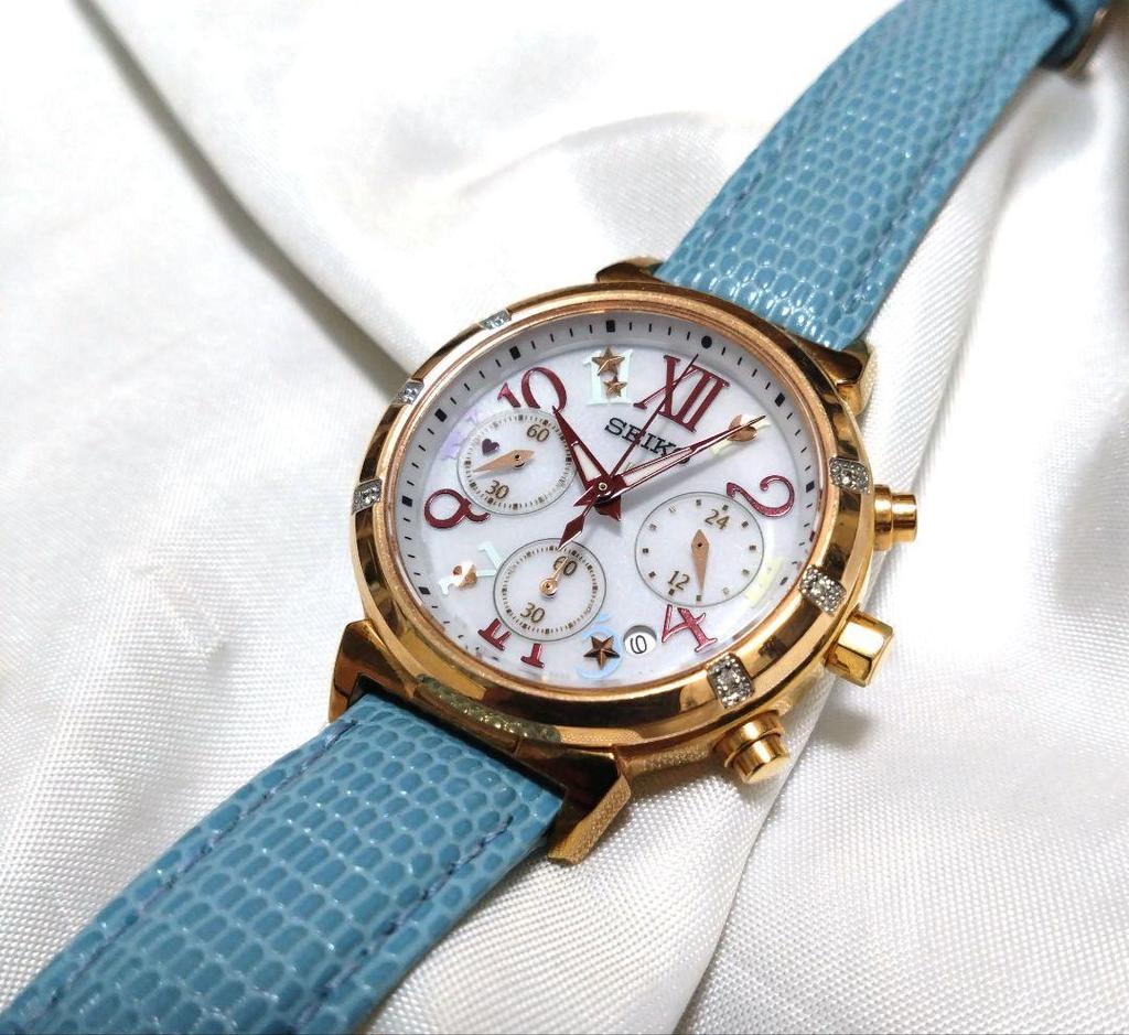 [USED] Ultra-rare Seiko Lucia Limited Edition 6-Piece Diamond Solar Chronograph