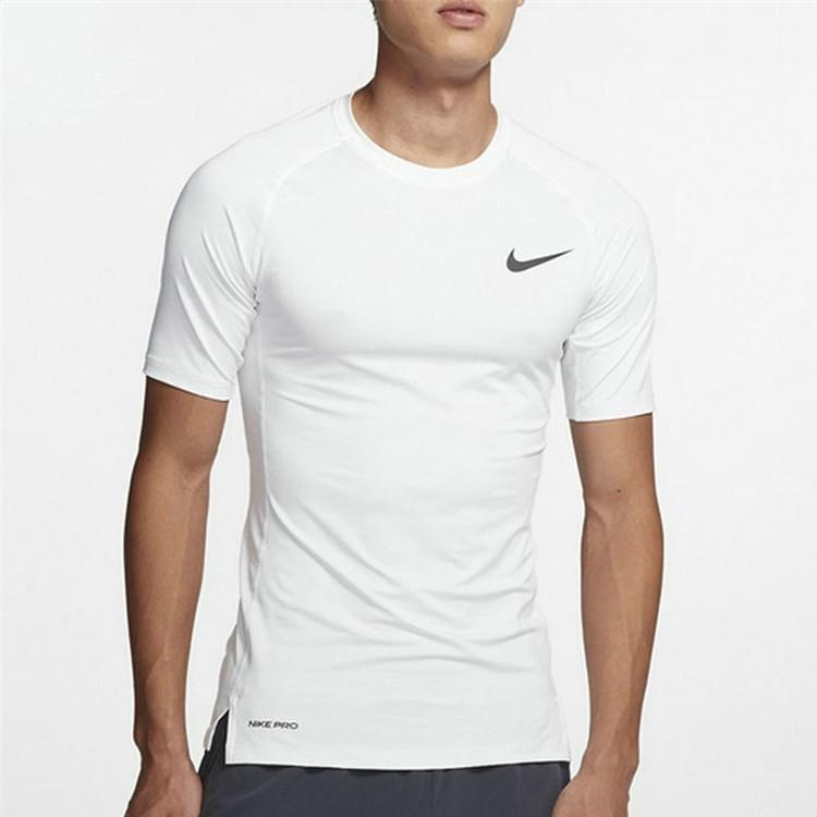 Nike Running Training Quick-Dry Sports Crew Neck Short Sleeve T-Shirt Men Tops White DB4230-100