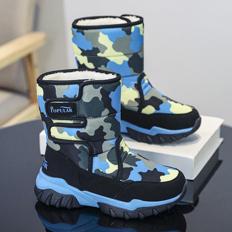 2025 snow boots classmates northeast winter new boys and girls sports cotton boots primary school students warm cotton shoes 2025
