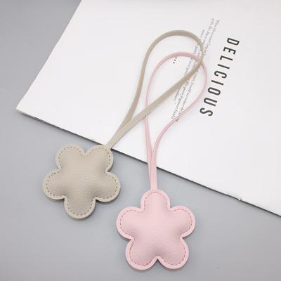 Exquisite Pu Leather Flower Bag Pendant Simple Flower Bag Pendant Cute Trendy Keychain Car Keyring Bag Decoration Gifts