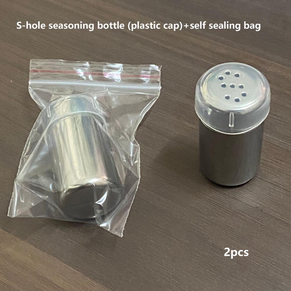2pcs Small Pepper Shaker Stainless Travel Salt Container  For Motorcycle Modification Accessories