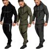 Stylish Men Tracksuit With Hooded Design And Adjustable Waistline For Comfort