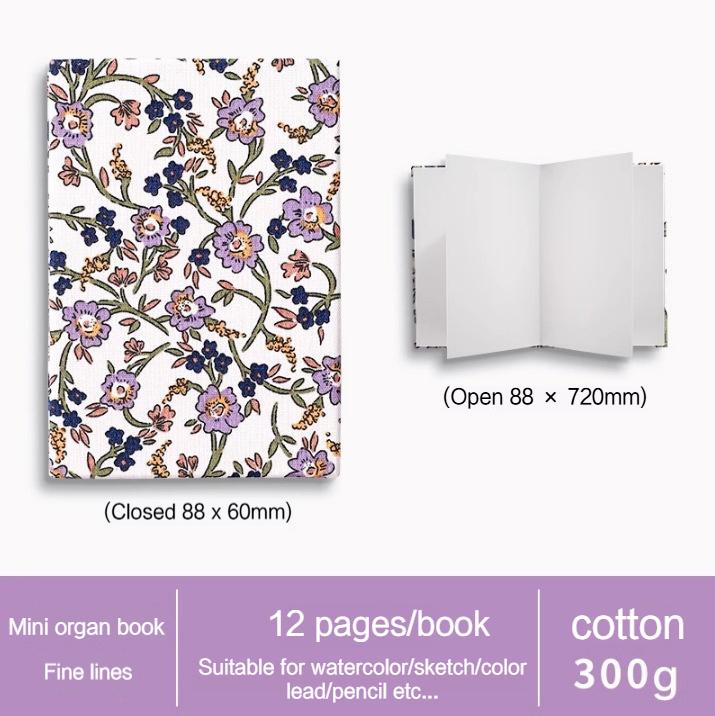 

Borrence Watercolor Sketchbook 300g Cotton Organ Book Handbook Drawing Pad for Artists Painting Sketch Accordion Book Folding